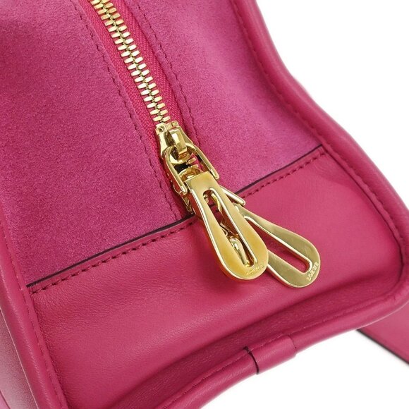 Loewe Pink Suede Leather Amazona 28 Handbag 061102 166501 - Picture 5 of 9